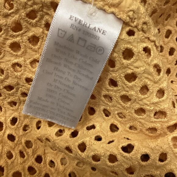 NWT Everlane Eyelet Lantern Top - Golden Hour Medium - Picture 8 of 9